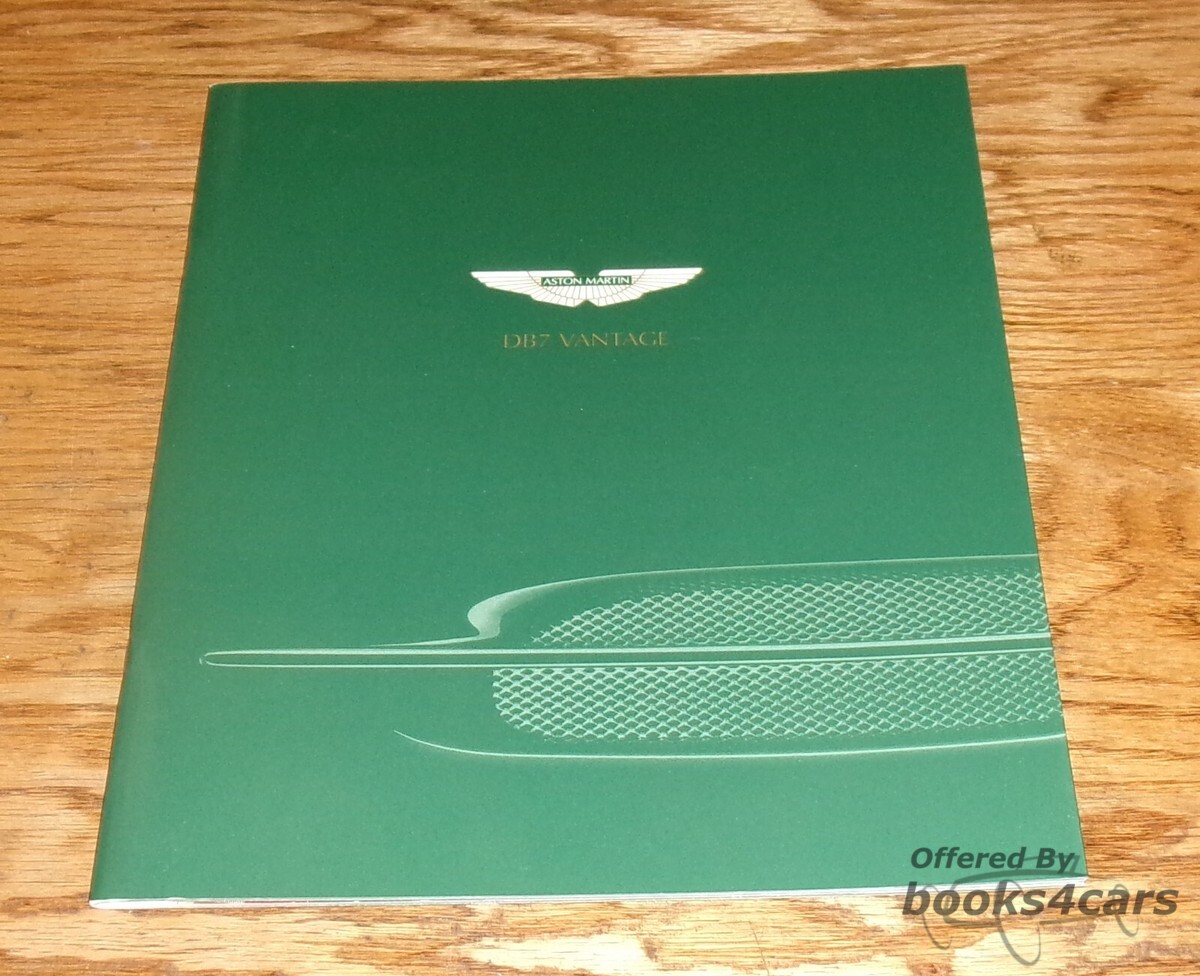 view cover of 2001 Aston Martin DB7 Vantage Sales Brochure