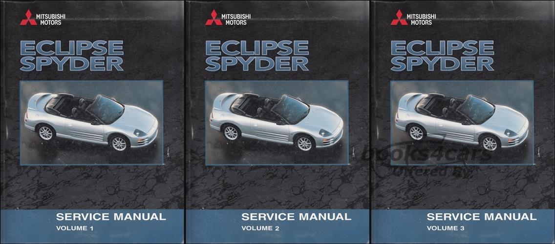 view cover of 2001 Eclipse Spyder Shop Service Repair 3 volume manual by Mitsubishi