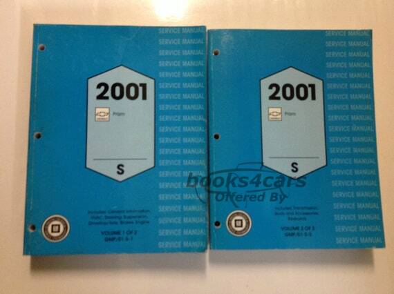 view cover of 2001 Prizm Shop Service Repair Manual by Geo