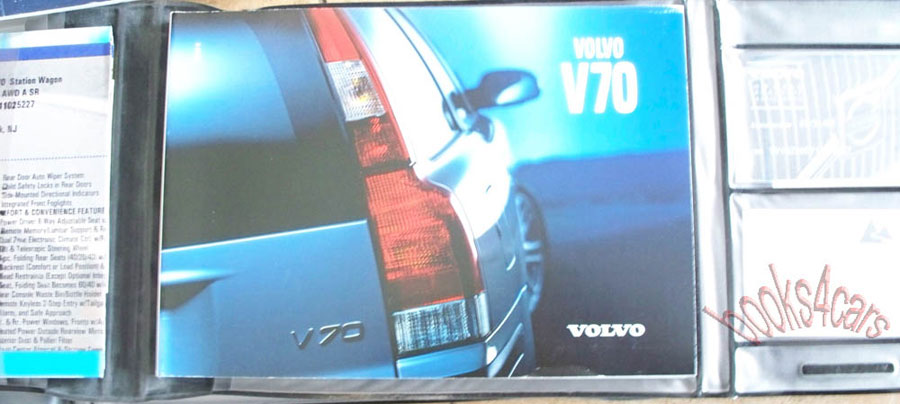 view cover of 2001 V70 Owners Manual by Volvo for V 70 station wagon includes AWD