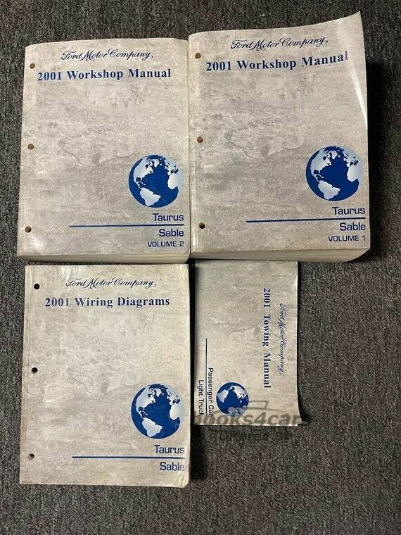 view cover of 2001 Taurus Sable 2-volume factory shop service repair manual by Ford & Mercury
