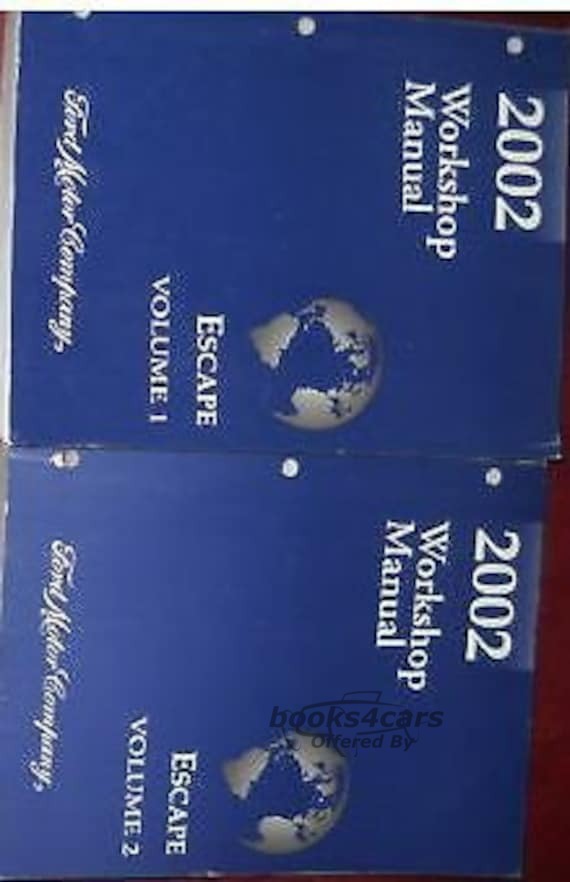 view cover of 2002 Escape Shop Service Repair Manual by Ford 2 Vol. Set