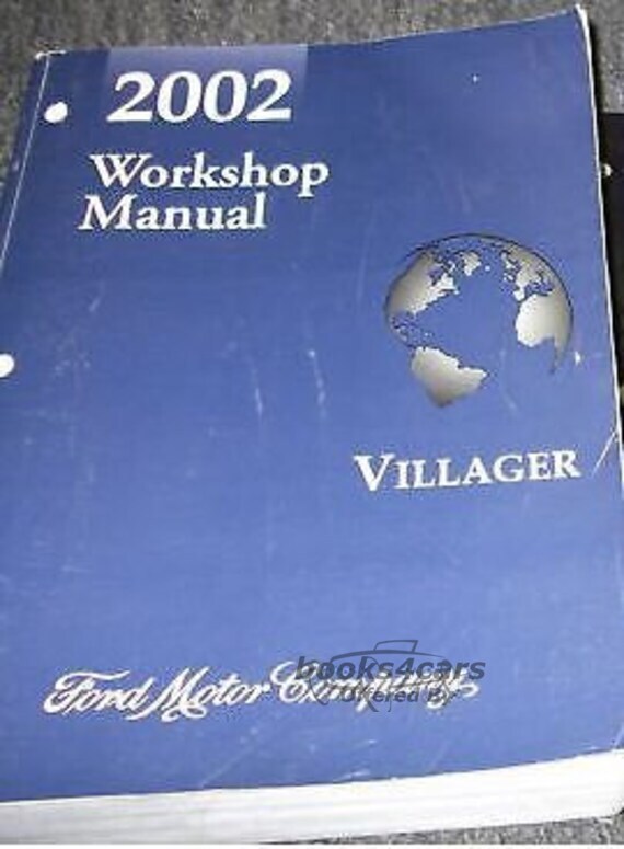 view cover of 2002 Villager Shop Service Repair Manual by Mercury Ford & also applicable to Nissan Quest
