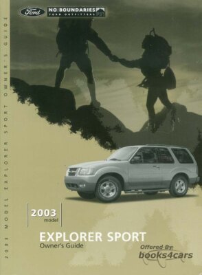 view cover of 2003 Explorer SPORT owners manual by Ford Truck