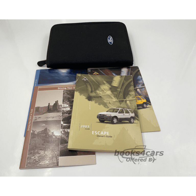 view cover of 2003 Escape Owners Manual by Ford Truck
