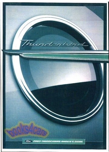 view cover of 2003 Thunderbird owners manual by Ford