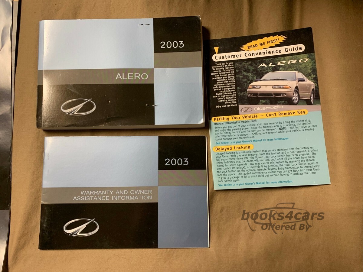 view cover of 2003 Alero Owners Manual by Oldsmobile