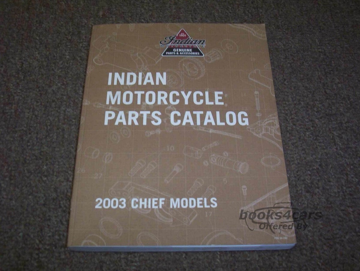 view cover of 2003 Chief Parts Catalog Manual by Indian