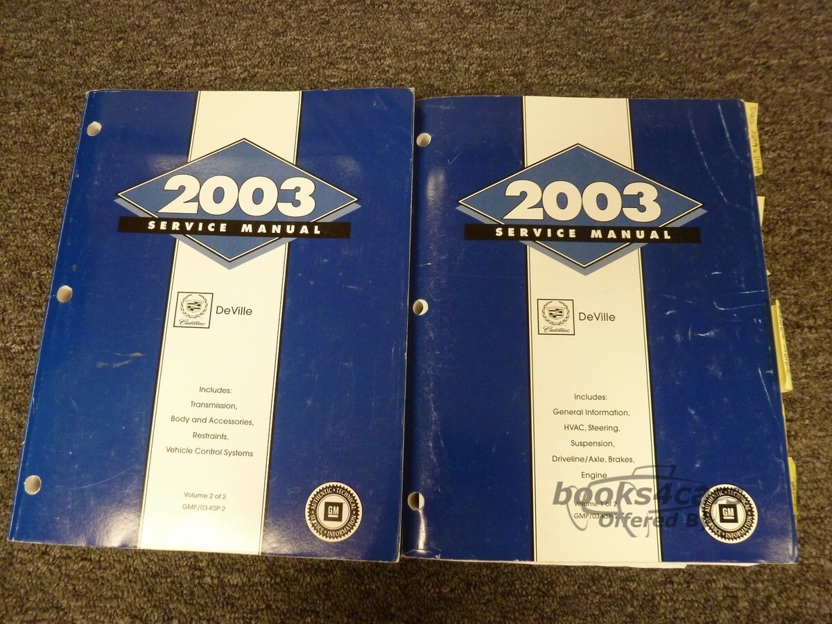 view cover of 2003 Deville Shop Service Repair Manual set by Cadillac