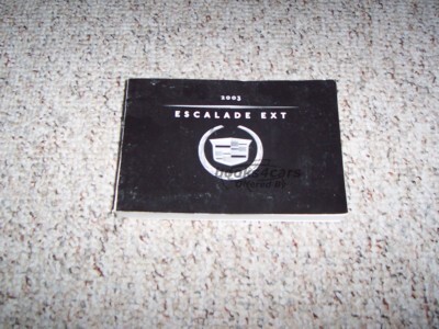 view cover of 2003 Escalade EXT Owners Manual By Cadillac