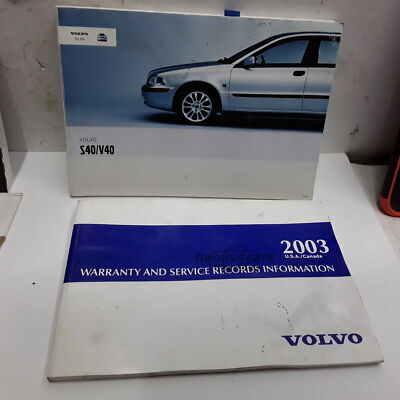 view cover of 2003 Volvo S40 and V40 Owners Manual by Volvo