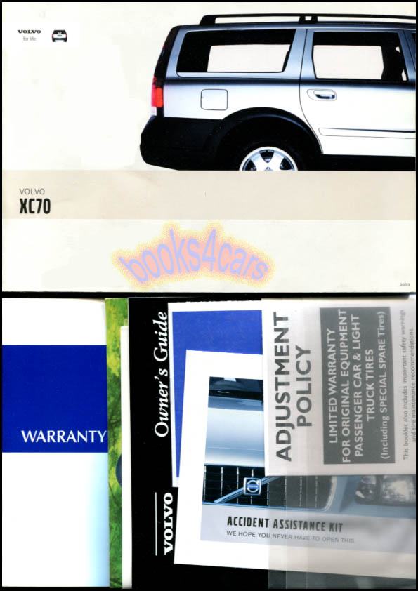 view cover of 2003 Volvo XC70 owners manual