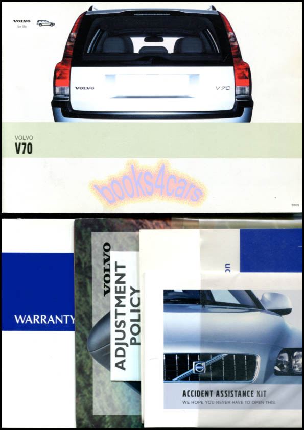 view cover of 2003 Volvo V70 owners manual