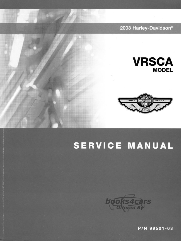view cover of 2003 VRSCA Shop Service Repair Manual by Harley Davidson