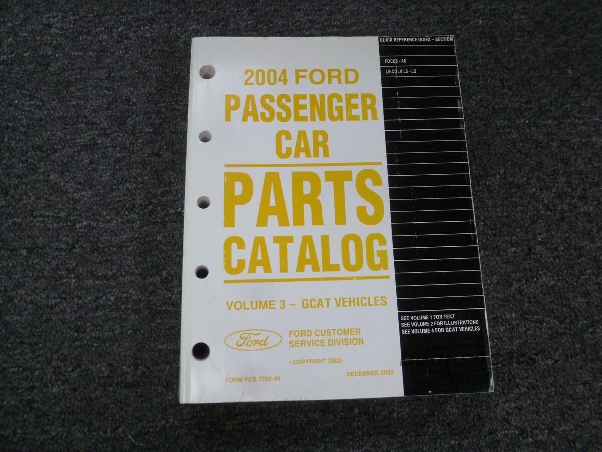 view cover of 2004 Ford Focus Lincoln LS Parts Manual