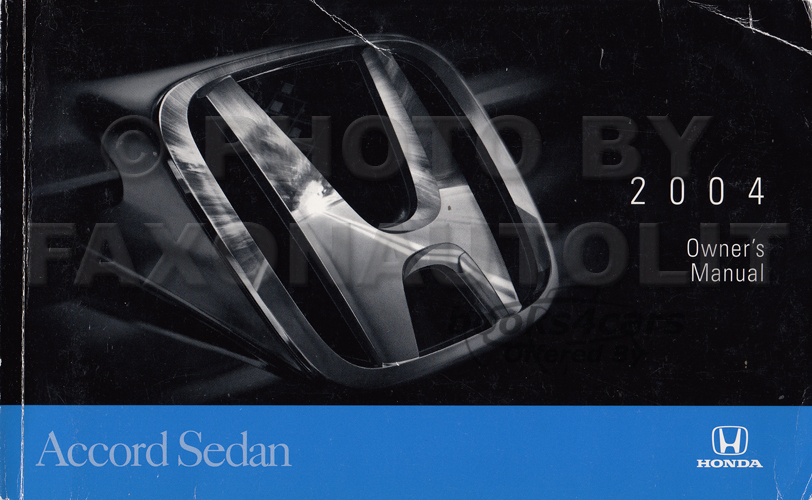 view cover of 2004 Accord Sedan Owners Manual by Honda