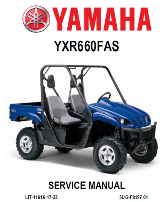 view cover of 2004 Rhino 660 Shop Service Repair Manual by Yamaha covering YXR660FAS models