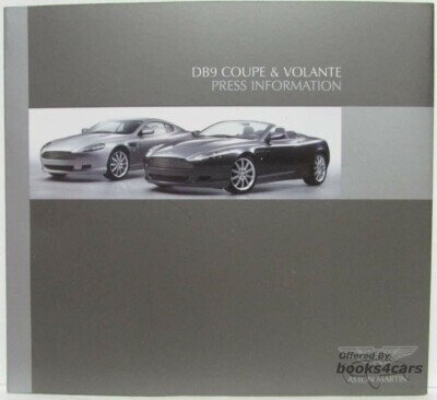 view cover of 2004 Aston Martin Press Kit DB9 Coupe & Volante V12 Vanquish