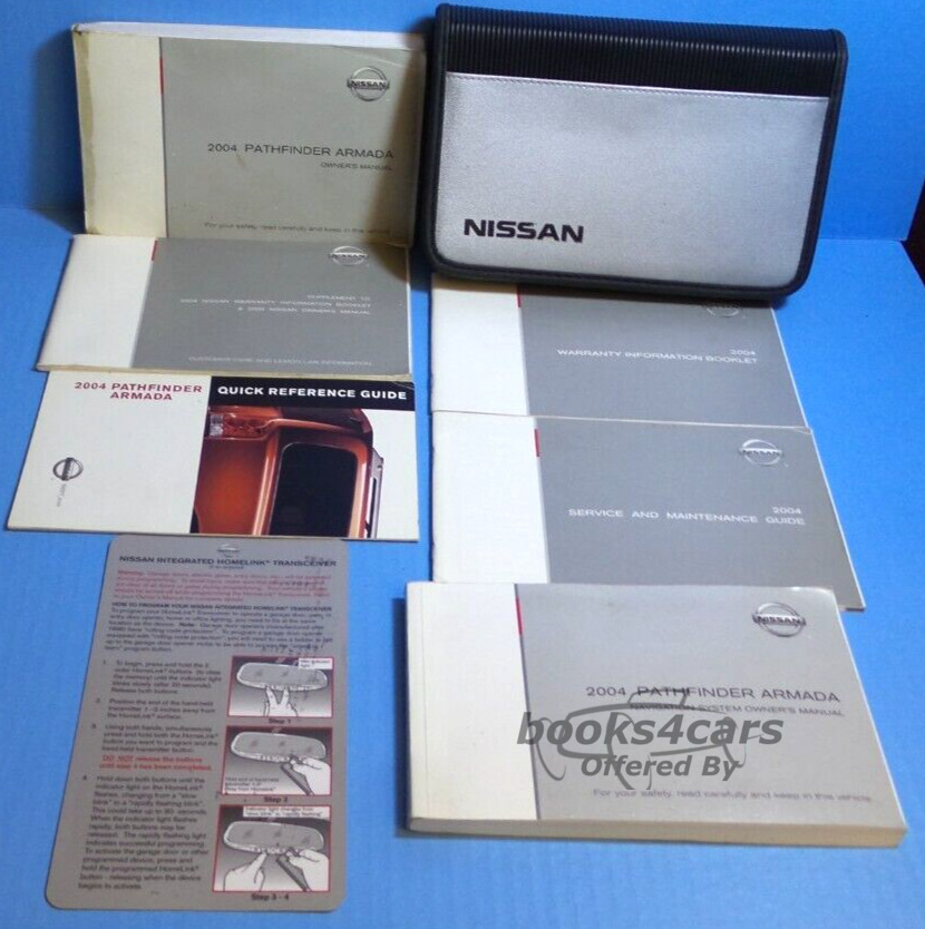 view cover of 2004 Nissan Pathfinder Armada Owners manual by Nissan