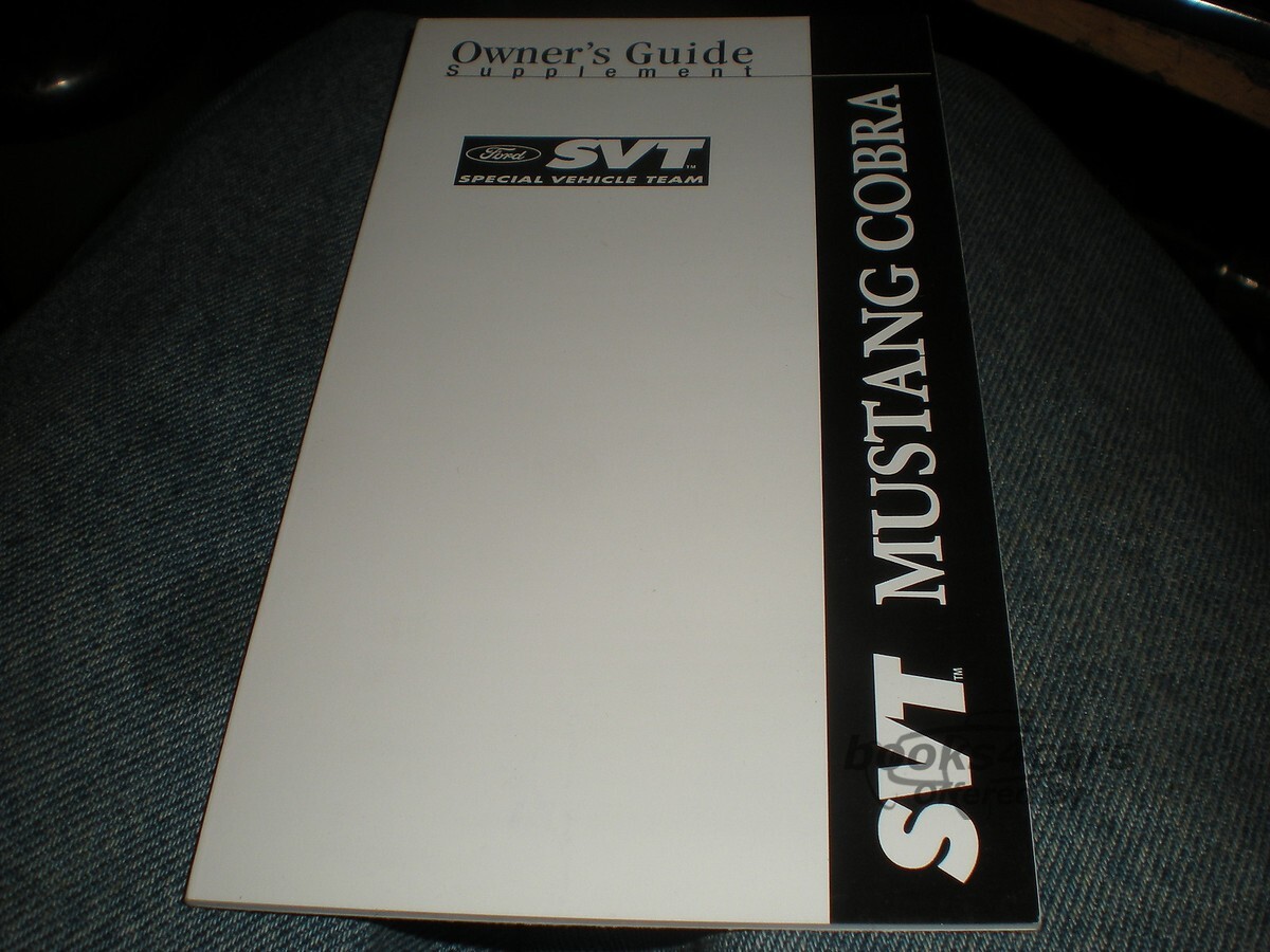 view cover of 2004 Mustang Cobra owners manual supplement by Ford