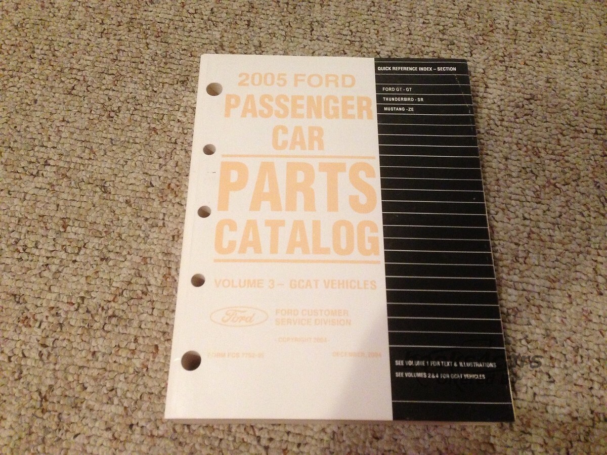 view cover of 2005 Ford GT Thunderbird Mustang Parts Manual by Ford Volume 3