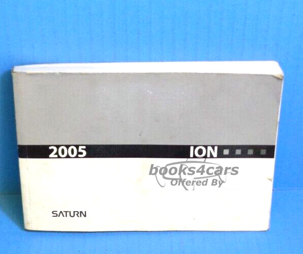 view cover of 2005 Ion owners manual by Saturn