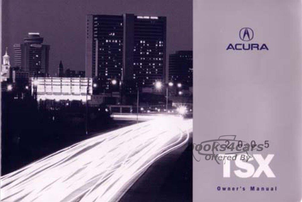 view cover of 2005 TSX owners manual by Acura