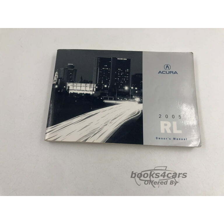 view cover of 2005 RL owners manual by Acura