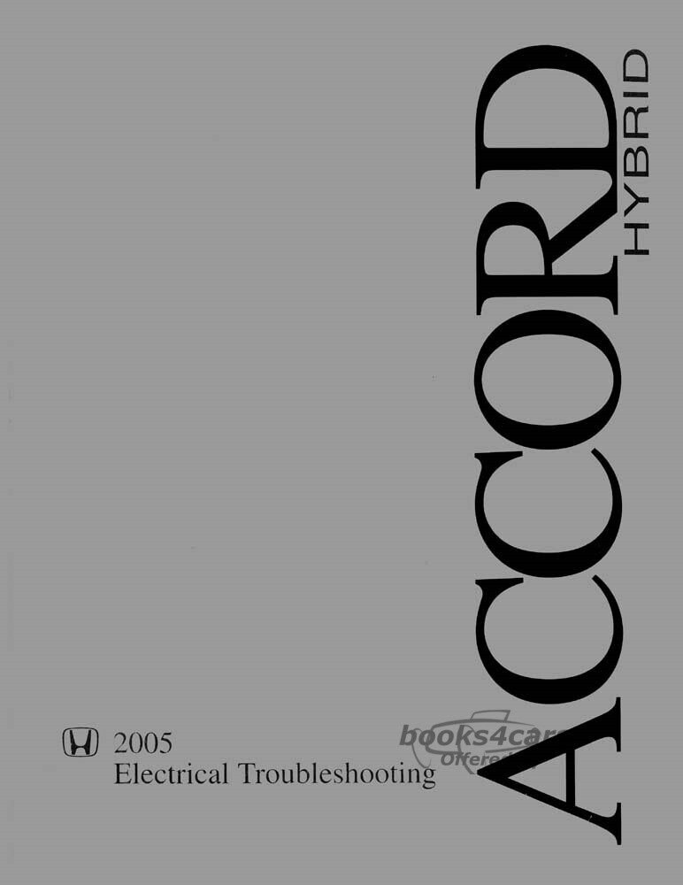 view cover of 2005 Accord HYBRID Electrical Troubleshooting Manual by Honda