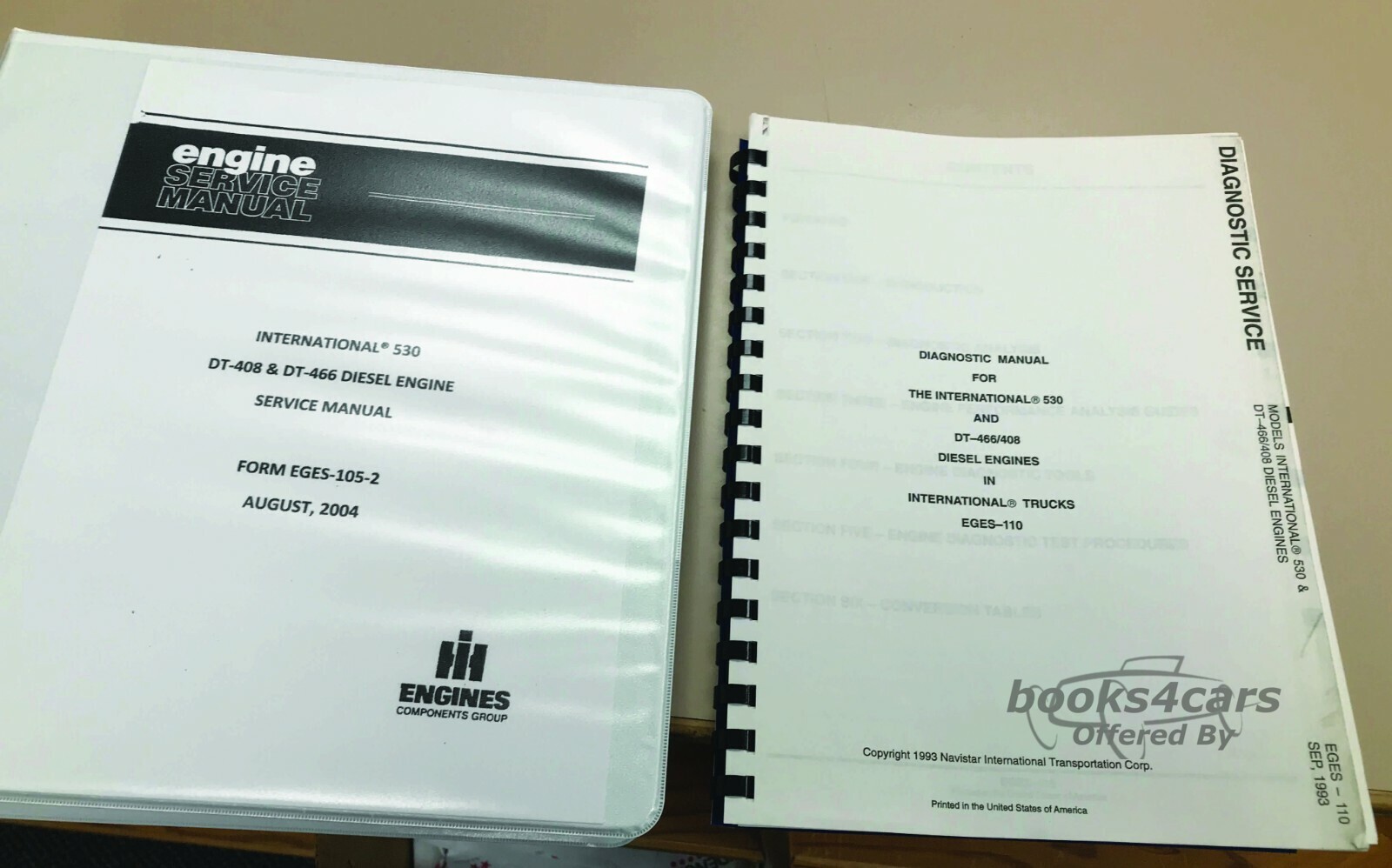 view cover of DT466 DT408 530 engine Shop Service Repair Manual by Navistar