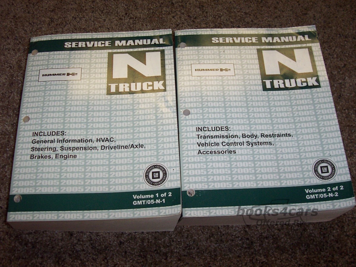 view cover of 2005 H2 Shop Service Repair Manual by Hummer