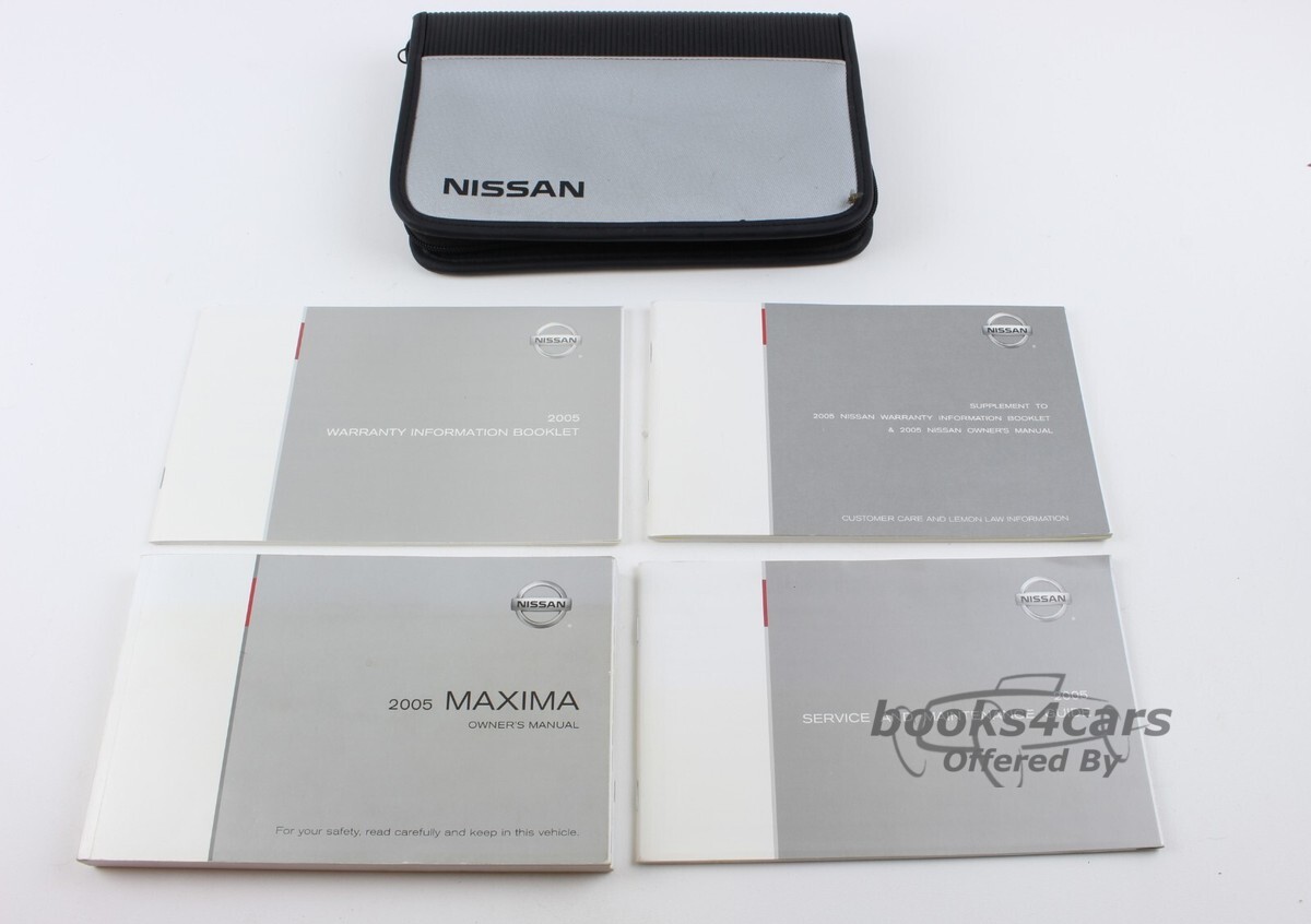view cover of 2005 Maxima owners manual by Nissan