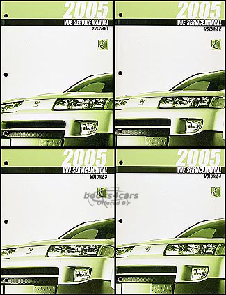 view cover of 2005 Vue shop service repair manual set by Saturn
