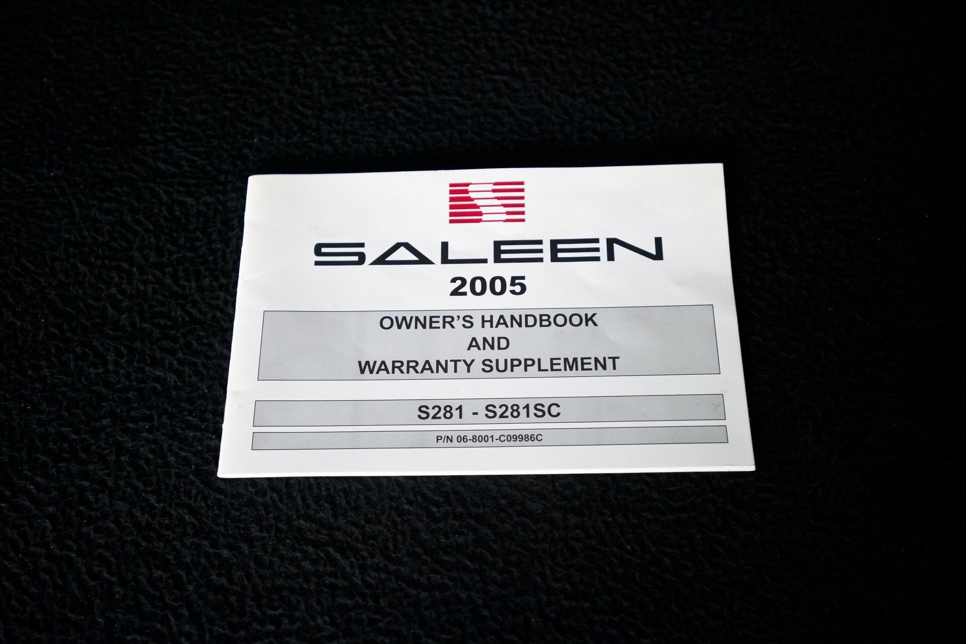 view cover of 2005 Ford Saleen Mustang Owners Manual supplement for S281 & S281SC