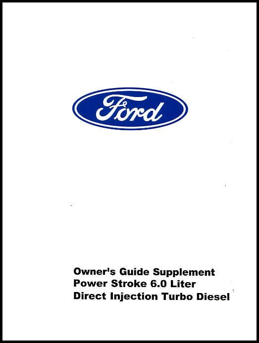 view cover of 2006 6.0L Diesel Supplement to owners manual by Ford as used in Super Duty F250 F250 and other models
