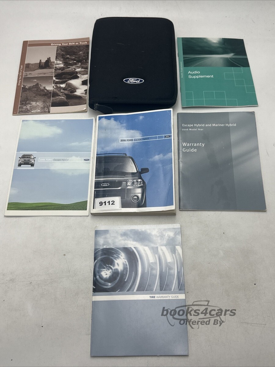 view cover of 2006 Escape Hybrid owners manual by Ford