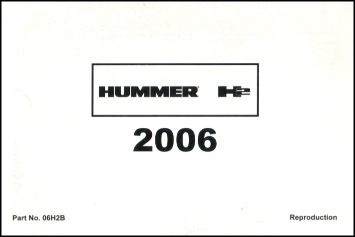 view cover of 2006 Hummer H2 Owners Manual by Hummer