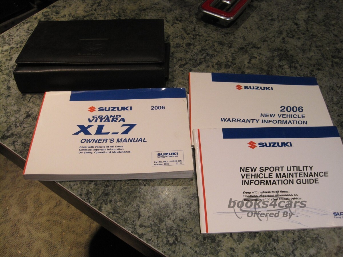 view cover of 2006 Suzuki Grand Vitara XL.7 owners manual xl7