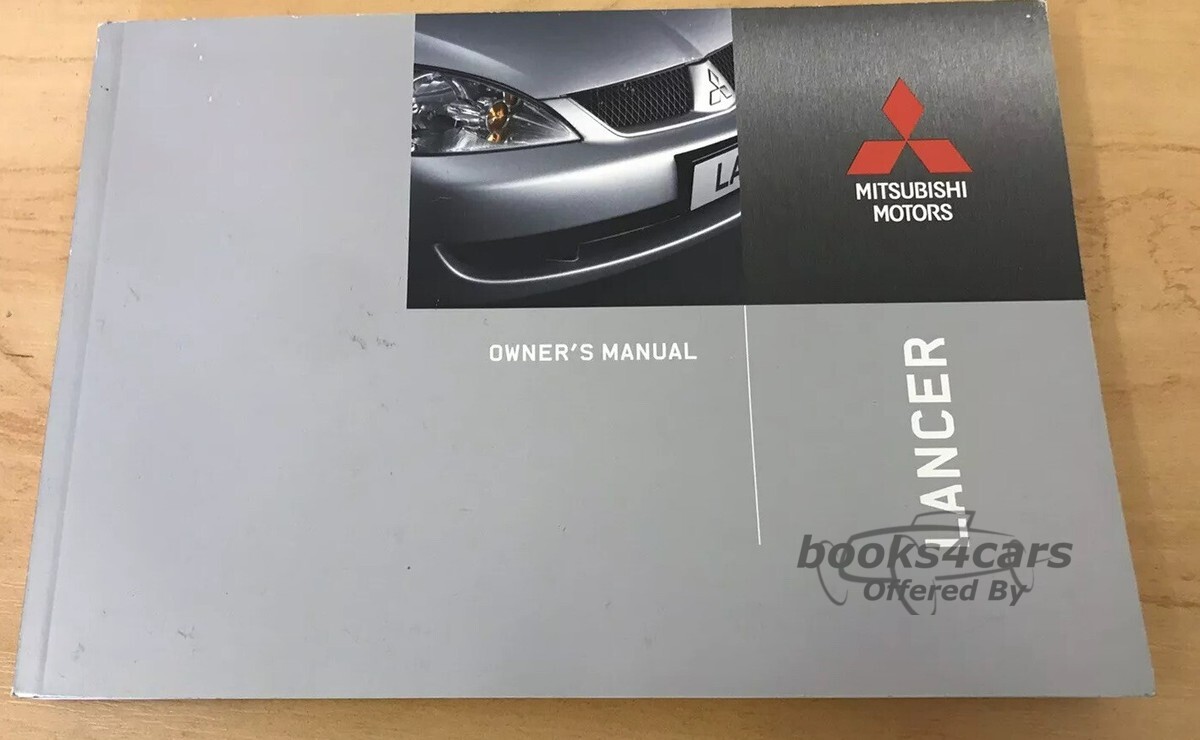 view cover of 2006 Mitsubishi Lancer owners manual