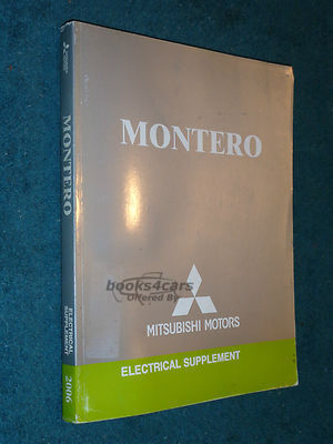 view cover of 2006 Mitsubishi Montero Electrical Shop Manual Supplement by Mitsubishi