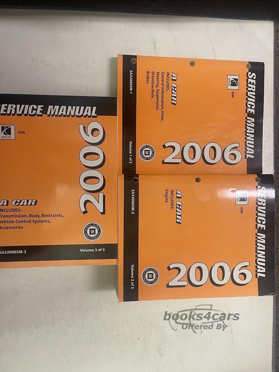 view cover of 2006 Ion Shop Service Repair Manual Set by Saturn