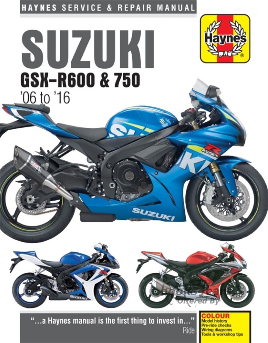 view cover of 2006-2016 Suzuki GSX-R600 and GSX-R750 Shop Service Repair Manual by Haynes Motorcycles