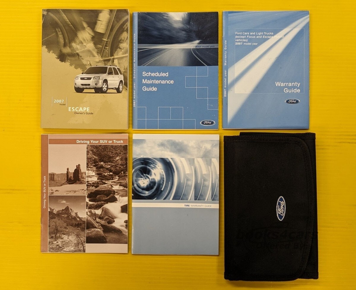 view cover of 2007 Escape owners manual by Ford