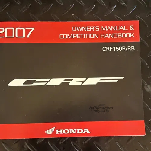 view cover of 2007 CRF150R RB Owners Manual & Competition Handbook by Honda for CRF150R CRF150RB CRF 150 R RB Large Format