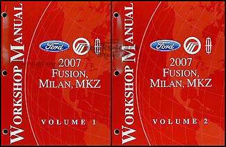 view cover of 2007 Fusion Milan MKZ Shop Service Repair Manual by Ford Lincoln Mercury