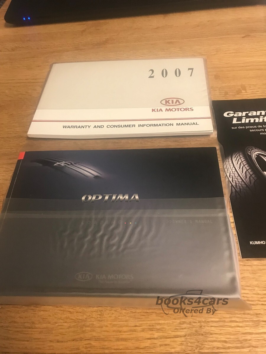 view cover of 2007 Kia Optima owners manual