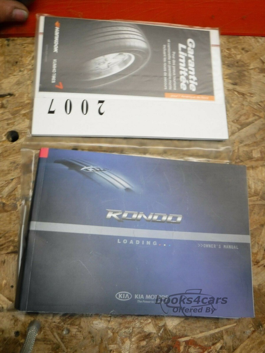 view cover of 2007 Kia Rondo owners manual