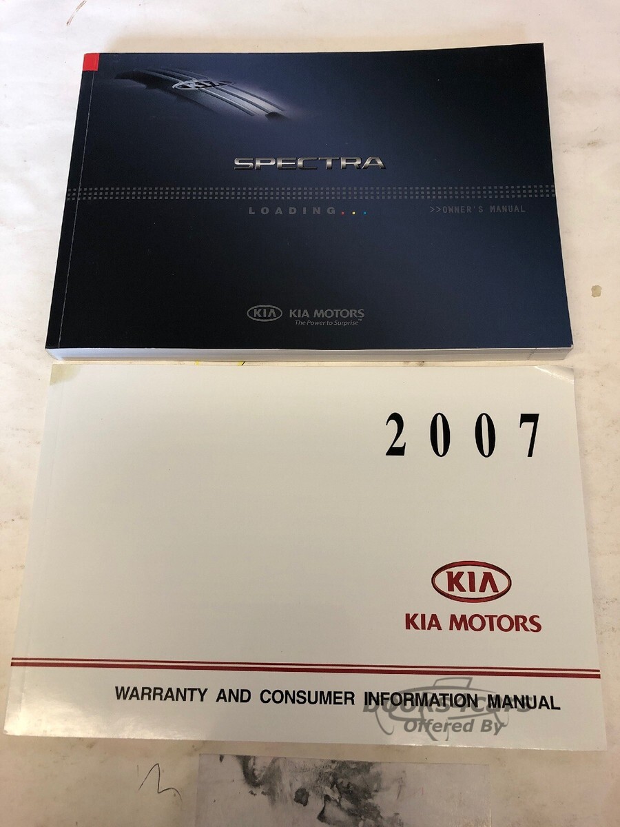 view cover of 2007 Spectra Owners manual by Kia