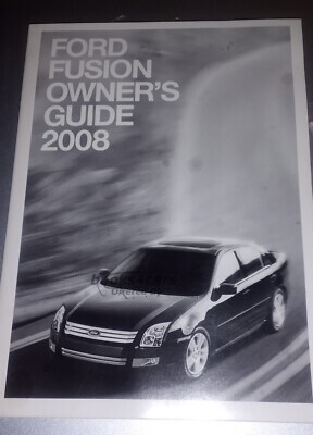 view cover of 2008 Fusion owners manual by Ford