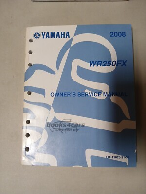 view cover of 2008 WR250FX Shop Service Repair Manual by Yamaha for all WR 250 FX models